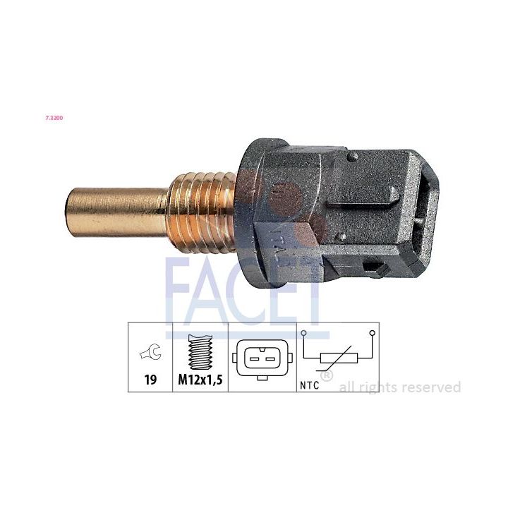 Siuntimo blokas, aušinimo skysčio temperatūra FACET 7.3200