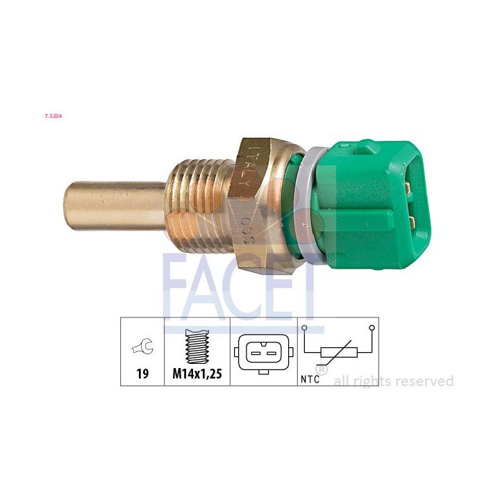 Siuntimo blokas, aušinimo skysčio temperatūra FACET 7.3204