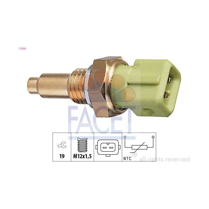 Siuntimo blokas, aušinimo skysčio temperatūra FACET 7.3220