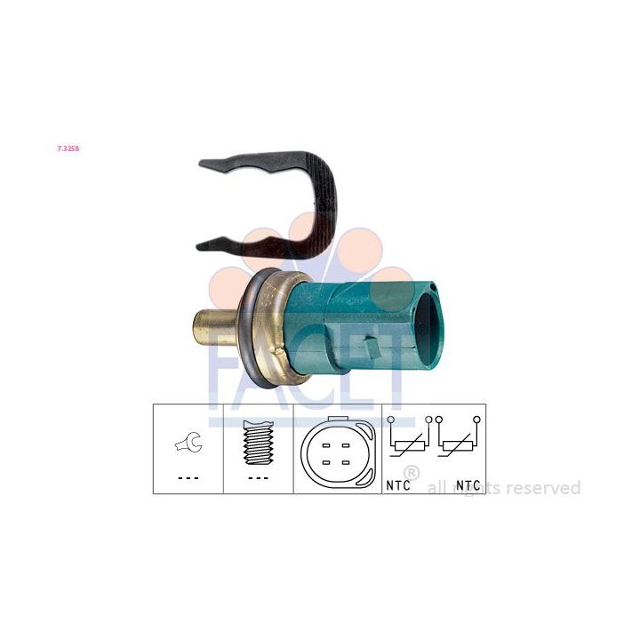 Siuntimo blokas, aušinimo skysčio temperatūra FACET 7.3258