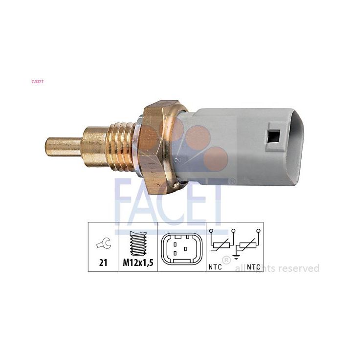 Siuntimo blokas, aušinimo skysčio temperatūra FACET 7.3277