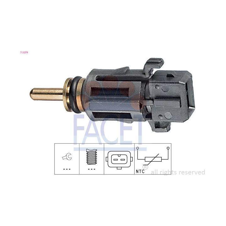 Siuntimo blokas, aušinimo skysčio temperatūra FACET 7.3279