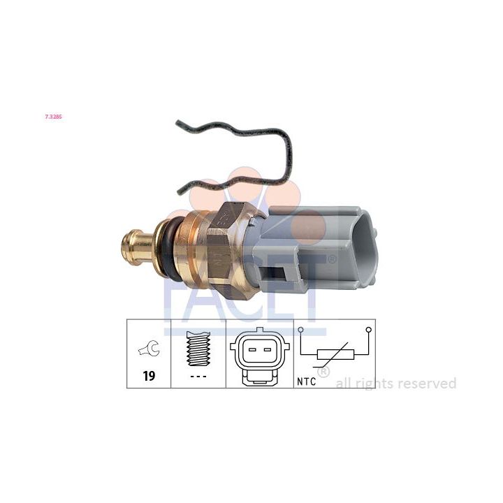 Siuntimo blokas, aušinimo skysčio temperatūra FACET 7.3285