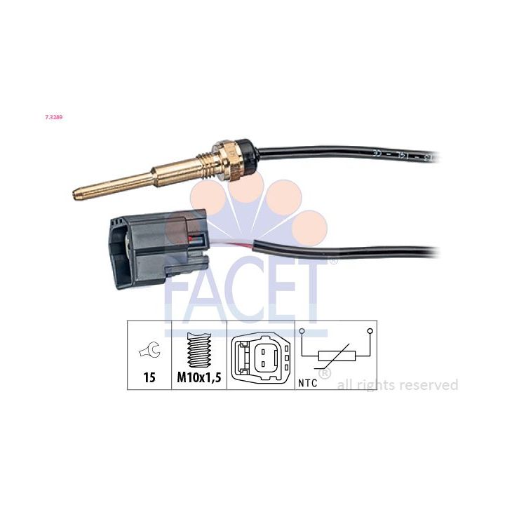Siuntimo blokas, aušinimo skysčio temperatūra FACET 7.3289