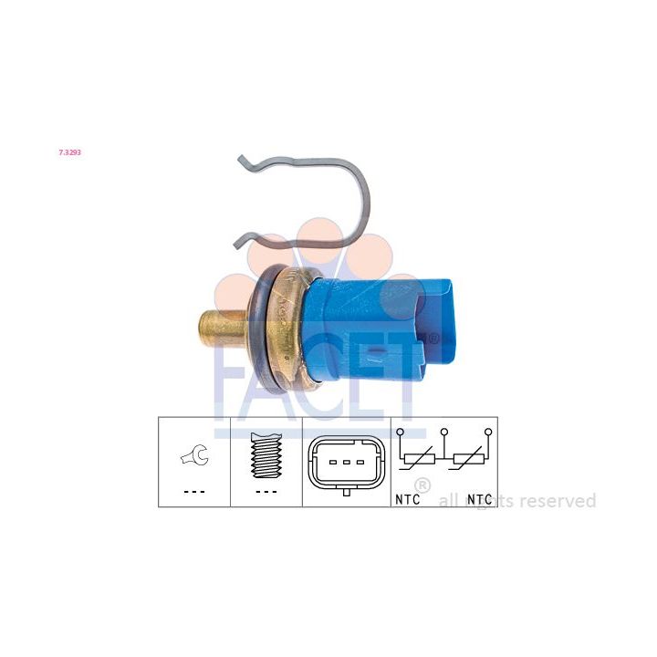 Siuntimo blokas, aušinimo skysčio temperatūra FACET 7.3293