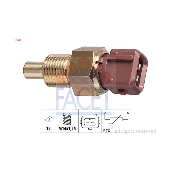 Siuntimo blokas, aušinimo skysčio temperatūra FACET 7.3308