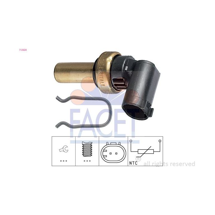 Siuntimo blokas, aušinimo skysčio temperatūra FACET 7.3324