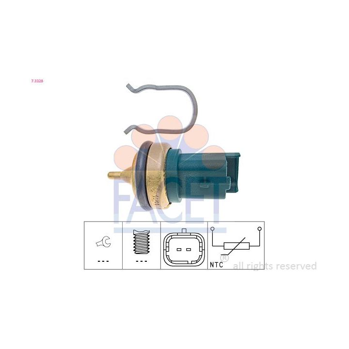 Siuntimo blokas, aušinimo skysčio temperatūra FACET 7.3328
