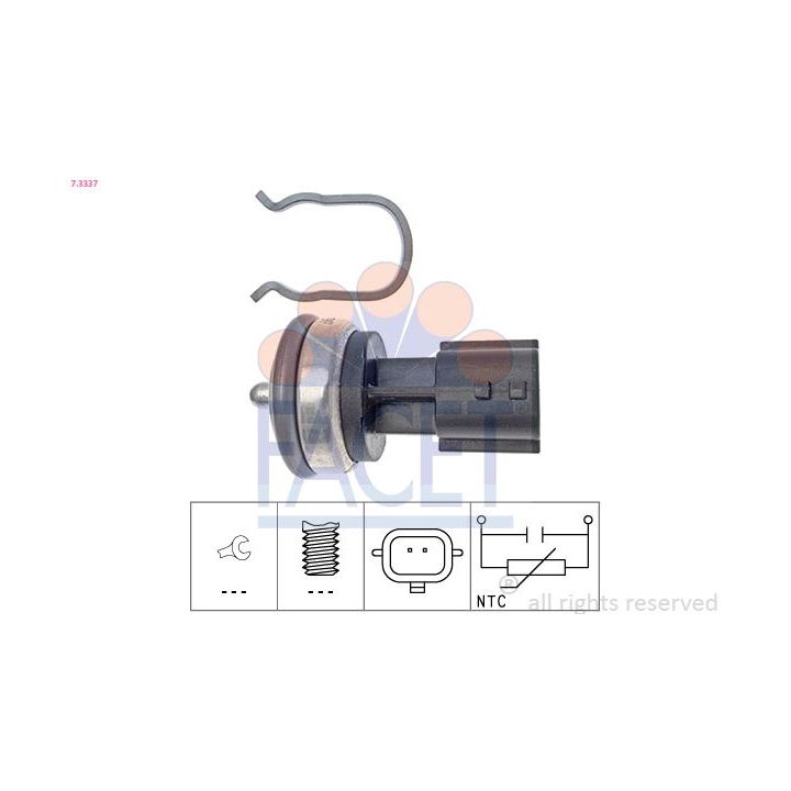 Siuntimo blokas, aušinimo skysčio temperatūra FACET 7.3337