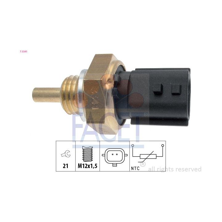 Siuntimo blokas, aušinimo skysčio temperatūra FACET 7.3341