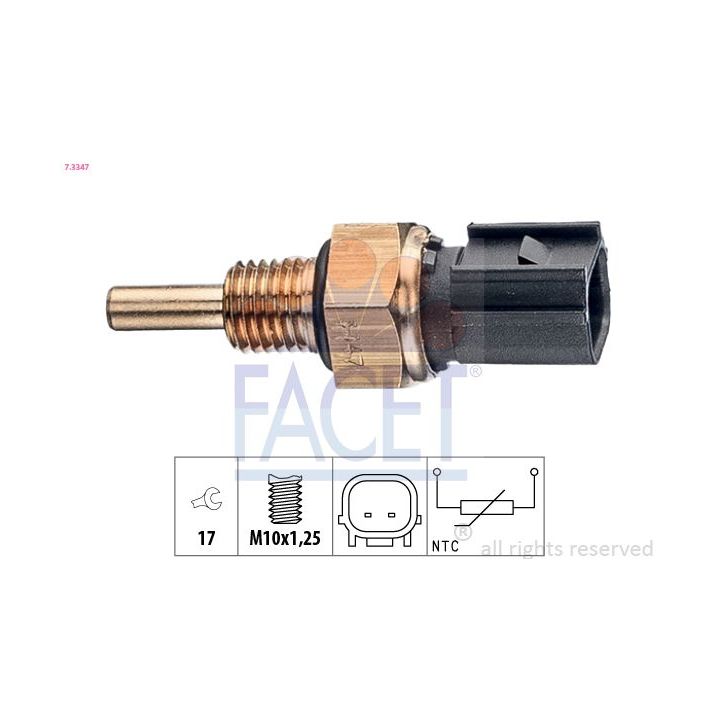 Siuntimo blokas, aušinimo skysčio temperatūra FACET 7.3347