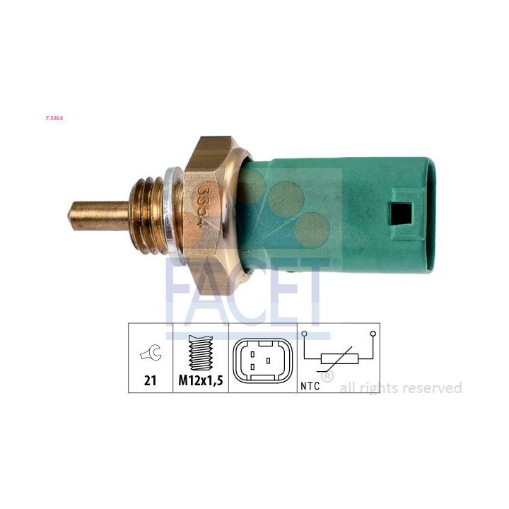 Siuntimo blokas, aušinimo skysčio temperatūra FACET 7.3354
