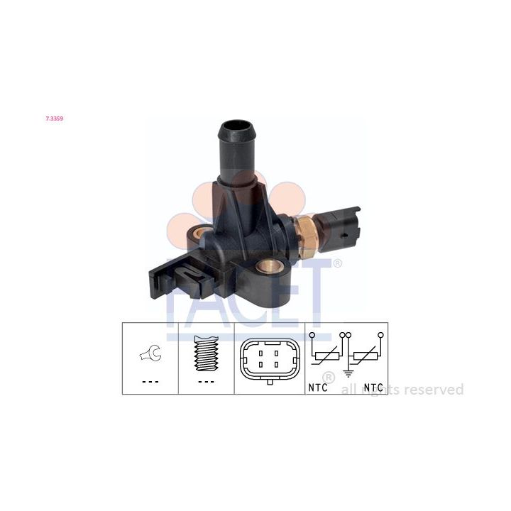 Siuntimo blokas, aušinimo skysčio temperatūra FACET 7.3359