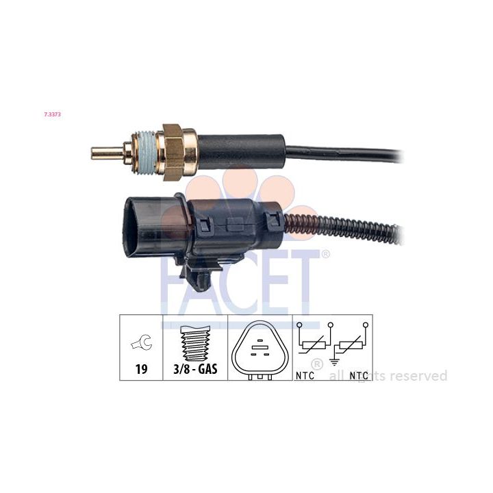 Siuntimo blokas, aušinimo skysčio temperatūra FACET 7.3373