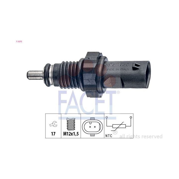 Siuntimo blokas, aušinimo skysčio temperatūra FACET 7.3375