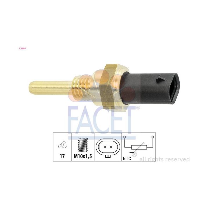 Siuntimo blokas, aušinimo skysčio temperatūra FACET 7.3397