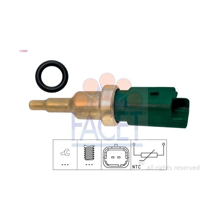 Siuntimo blokas, aušinimo skysčio temperatūra FACET 7.3399