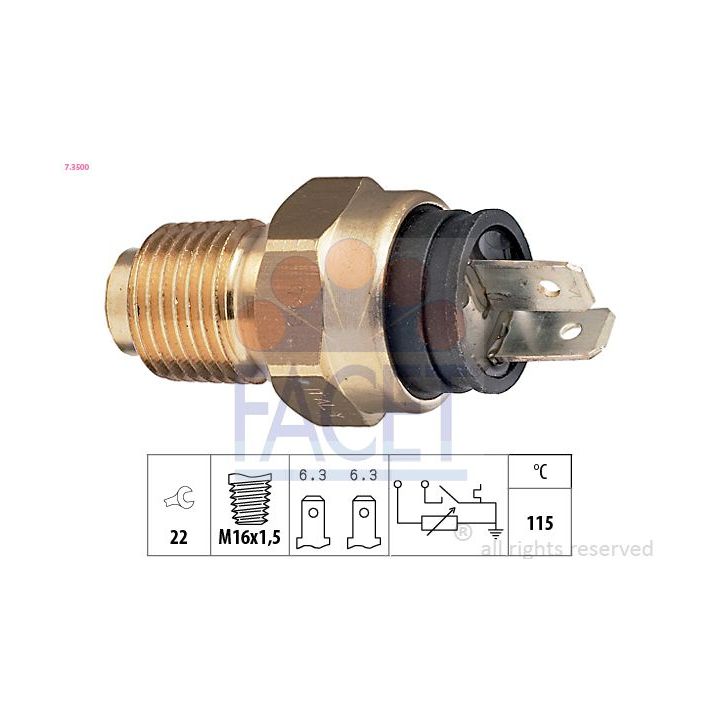 Siuntimo blokas, aušinimo skysčio temperatūra FACET 7.3500