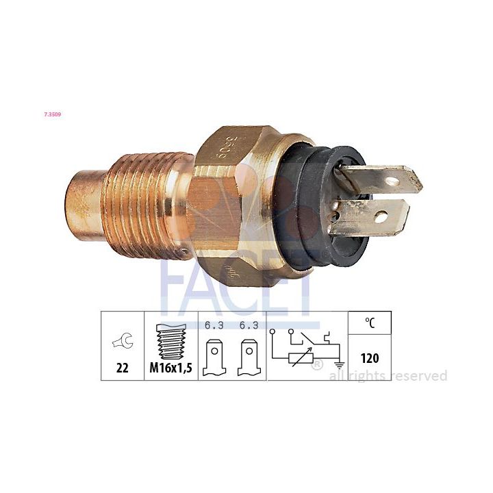 Siuntimo blokas, aušinimo skysčio temperatūra FACET 7.3509
