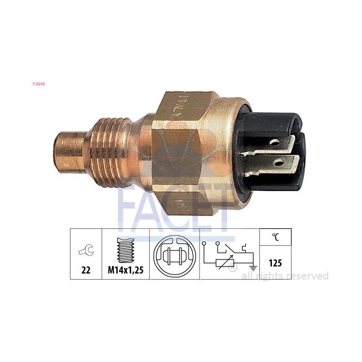Siuntimo blokas, aušinimo skysčio temperatūra FACET 7.3510