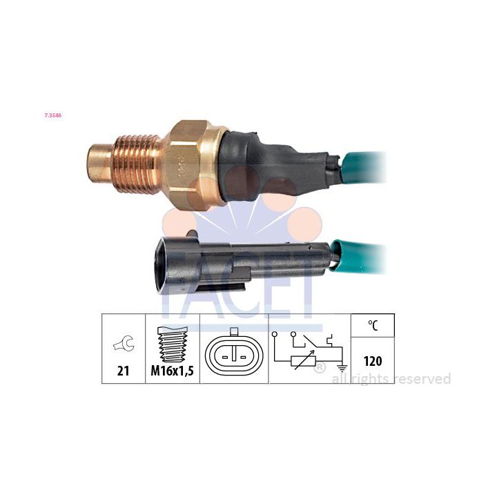 Siuntimo blokas, aušinimo skysčio temperatūra FACET 7.3546
