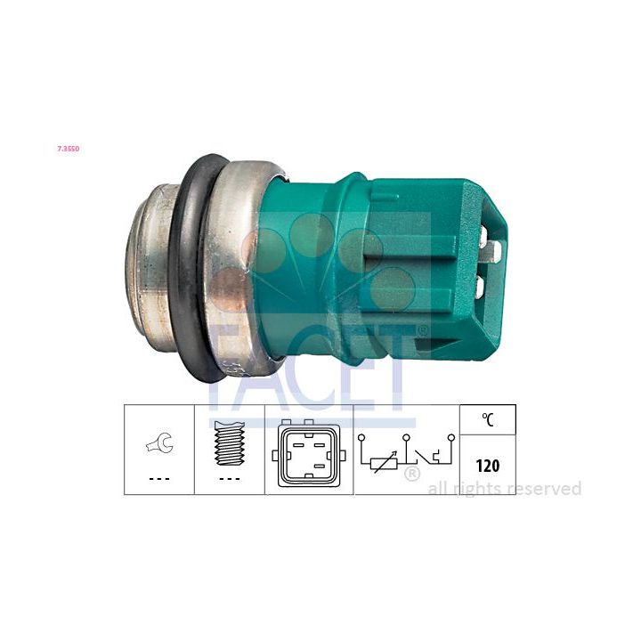 Siuntimo blokas, aušinimo skysčio temperatūra FACET 7.3550