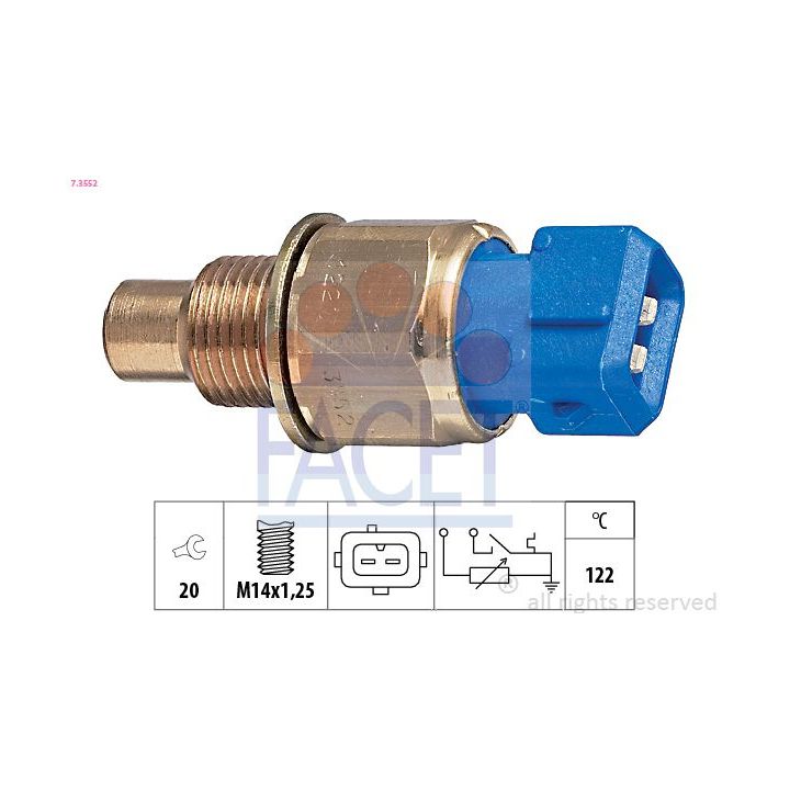 Siuntimo blokas, aušinimo skysčio temperatūra FACET 7.3552