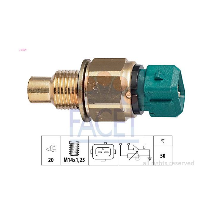 Siuntimo blokas, aušinimo skysčio temperatūra FACET 7.3554