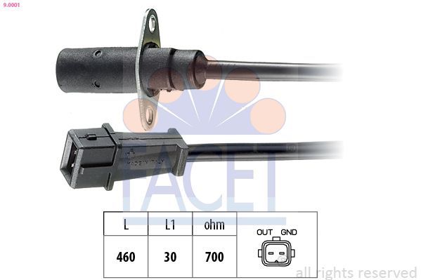 Jutiklis, alkūninio veleno impulsas FACET 9.0001