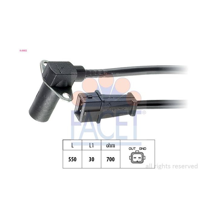 Jutiklis, alkūninio veleno impulsas FACET 9.0002