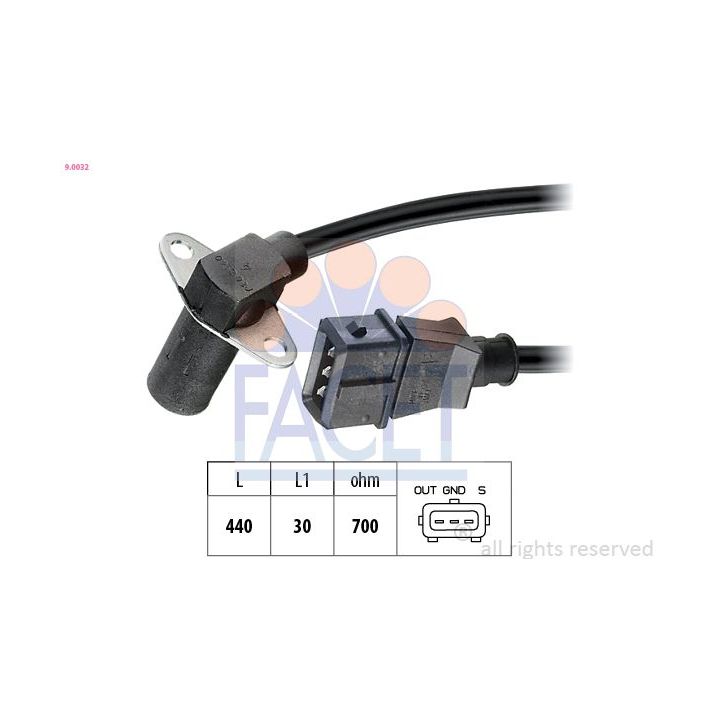 Jutiklis, alkūninio veleno impulsas FACET 9.0032