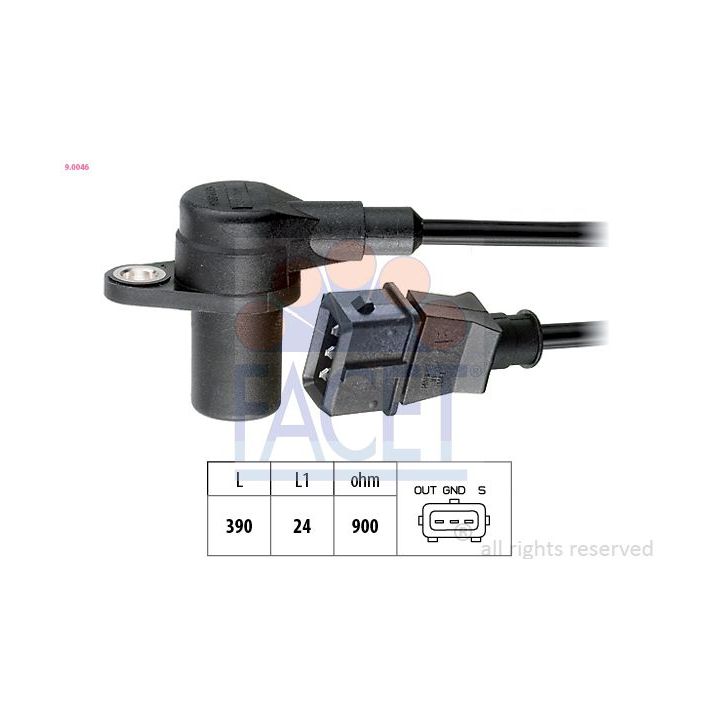 Jutiklis, alkūninio veleno impulsas FACET 9.0046