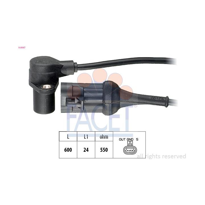 Jutiklis, alkūninio veleno impulsas FACET 9.0047