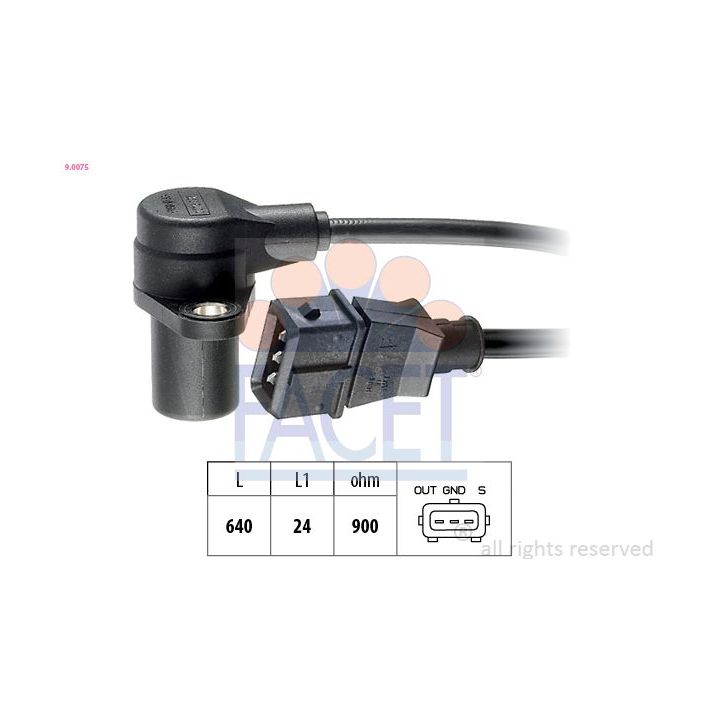 Jutiklis, alkūninio veleno impulsas FACET 9.0075