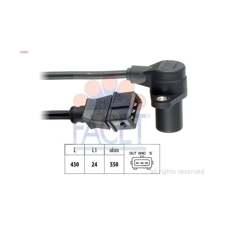 Jutiklis, alkūninio veleno impulsas FACET 9.0076