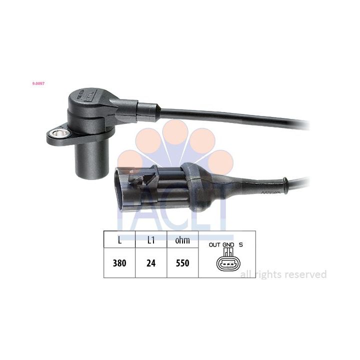 Jutiklis, alkūninio veleno impulsas FACET 9.0097