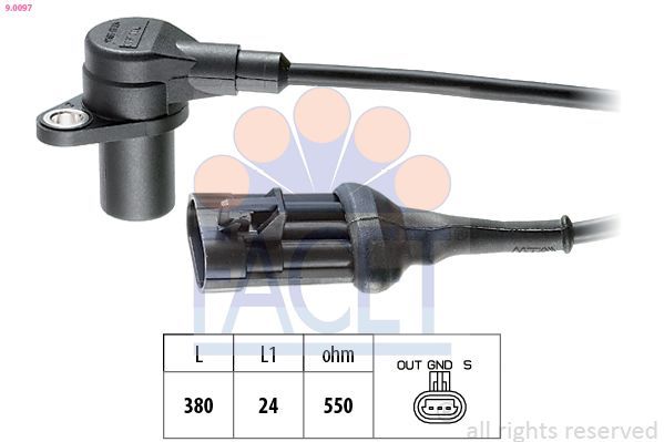 Jutiklis, alkūninio veleno impulsas FACET 9.0097