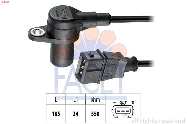 Jutiklis, alkūninio veleno impulsas FACET 9.0140