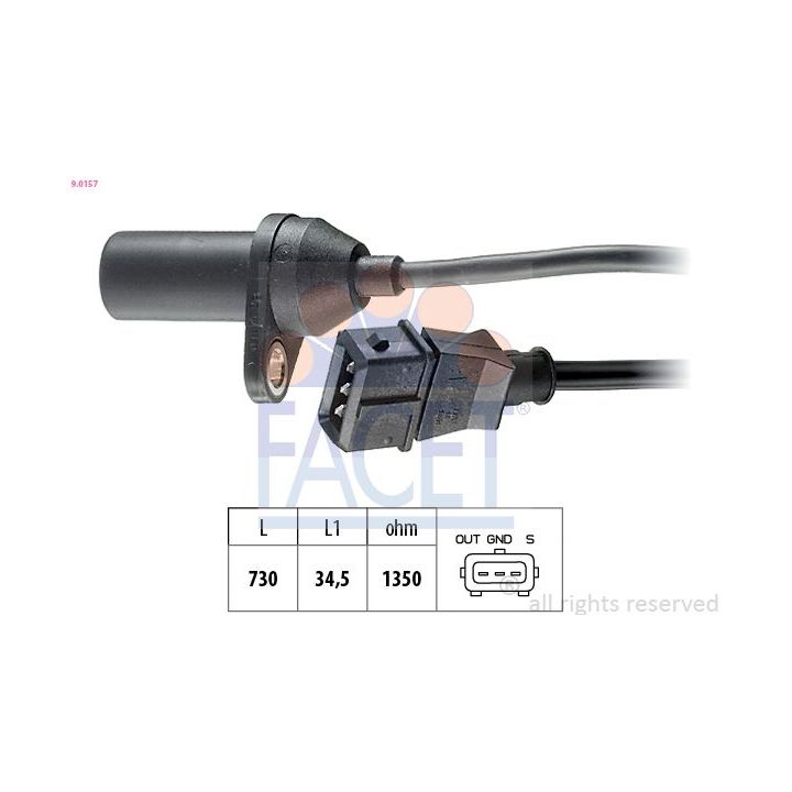 Jutiklis, alkūninio veleno impulsas FACET 9.0157