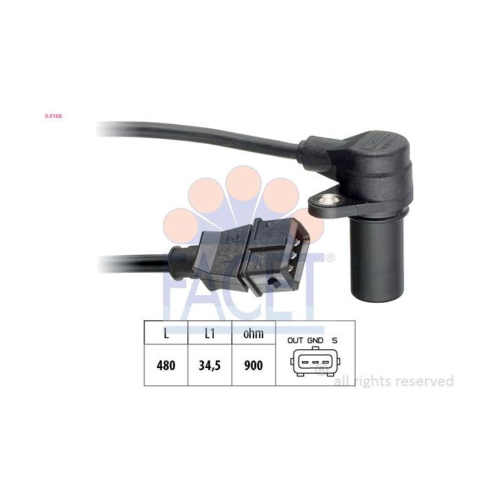 Jutiklis, alkūninio veleno impulsas FACET 9.0168