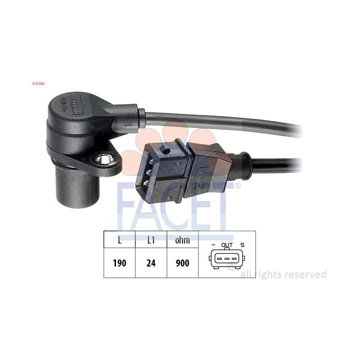 Jutiklis, alkūninio veleno impulsas FACET 9.0180