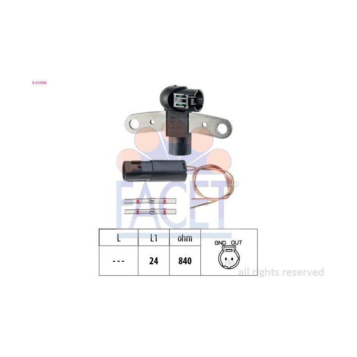 Jutiklis, alkūninio veleno impulsas FACET 9.0199K