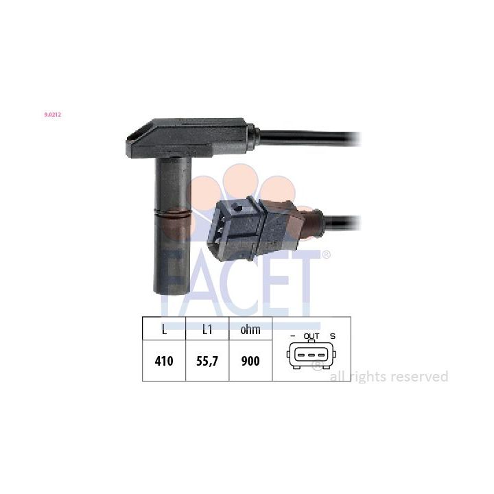 Jutiklis, alkūninio veleno impulsas FACET 9.0212