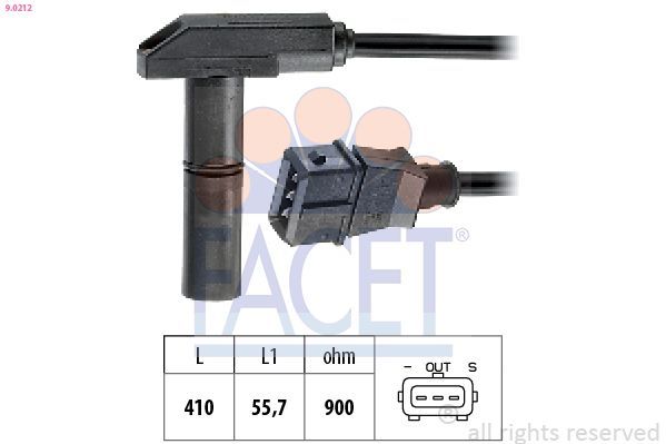 Jutiklis, alkūninio veleno impulsas FACET 9.0212