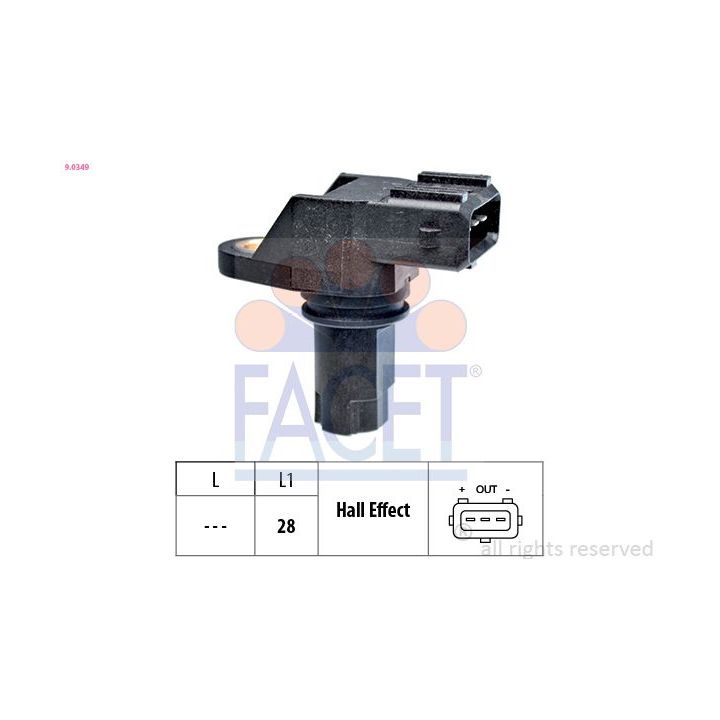 Jutiklis, alkūninio veleno impulsas FACET 9.0349