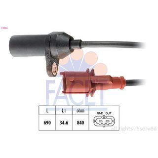 Jutiklis, alkūninio veleno impulsas FACET 9.0356