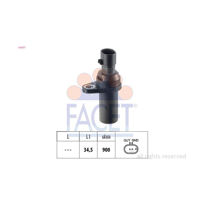 Jutiklis, alkūninio veleno impulsas FACET 9.0377