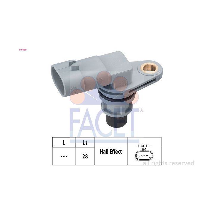 Jutiklis, alkūninio veleno impulsas FACET 9.0380