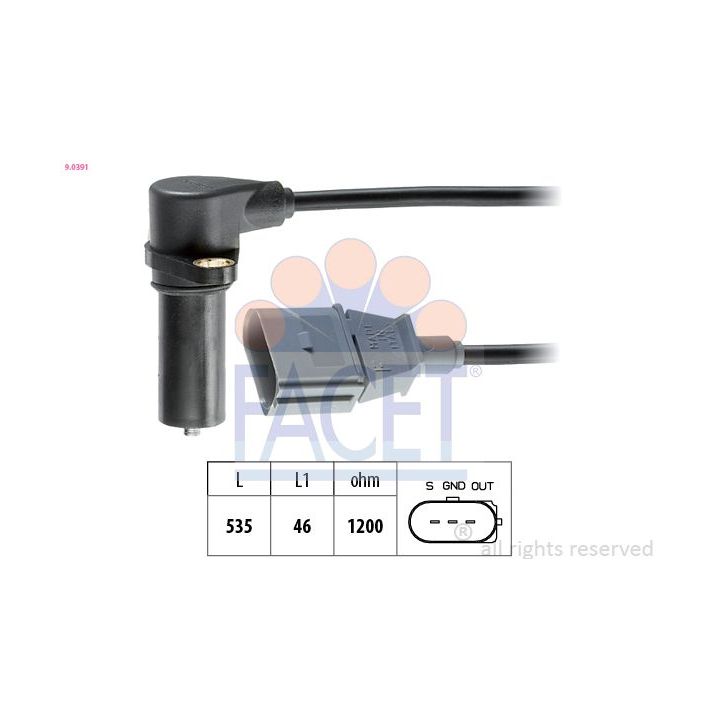 Jutiklis, alkūninio veleno impulsas FACET 9.0391