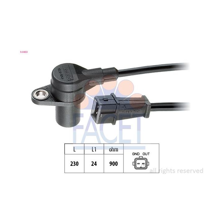 Jutiklis, alkūninio veleno impulsas FACET 9.0403